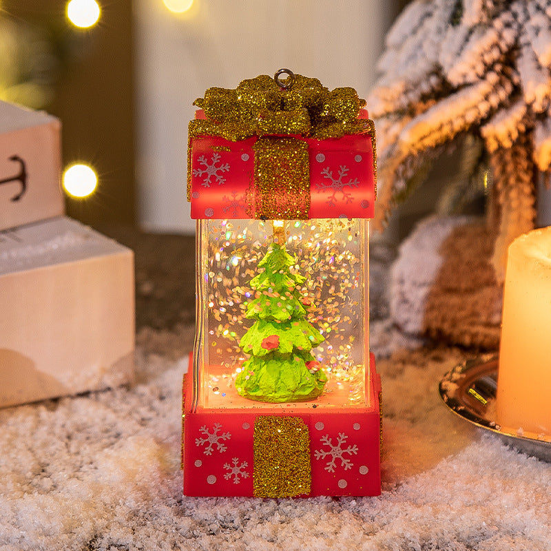 Festive Crystal Ball Christmas Gift Box Lights - Season's Greetings