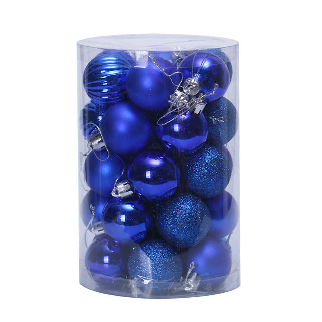 4-Piece 4cm Christmas Ball Set - Season's Greetings