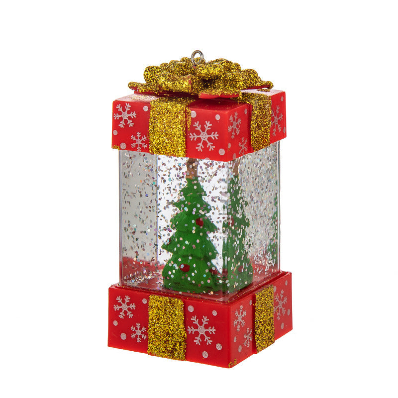 Festive Crystal Ball Christmas Gift Box Lights - Season's Greetings