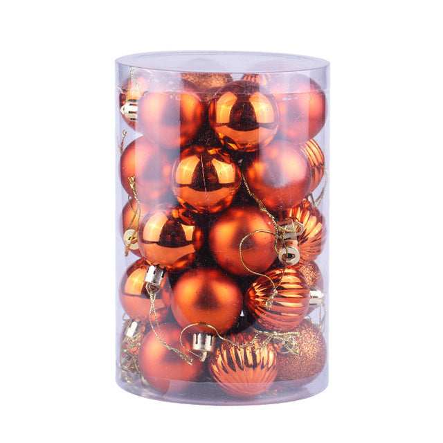 4-Piece 4cm Christmas Ball Set - Season's Greetings