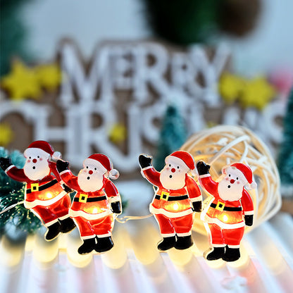 Christmas Santa Claus Decorative String Lights - Season's Greetings