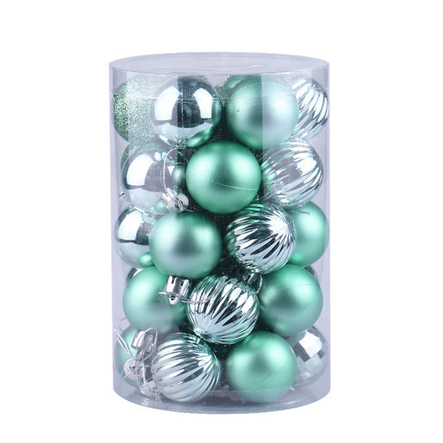 4-Piece 4cm Christmas Ball Set - Season's Greetings