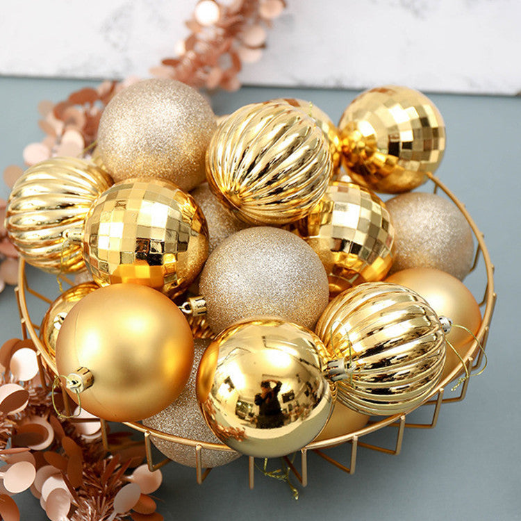 4-Piece 4cm Christmas Ball Set - Season's Greetings