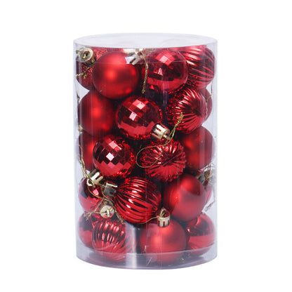 4-Piece 4cm Christmas Ball Set - Season's Greetings