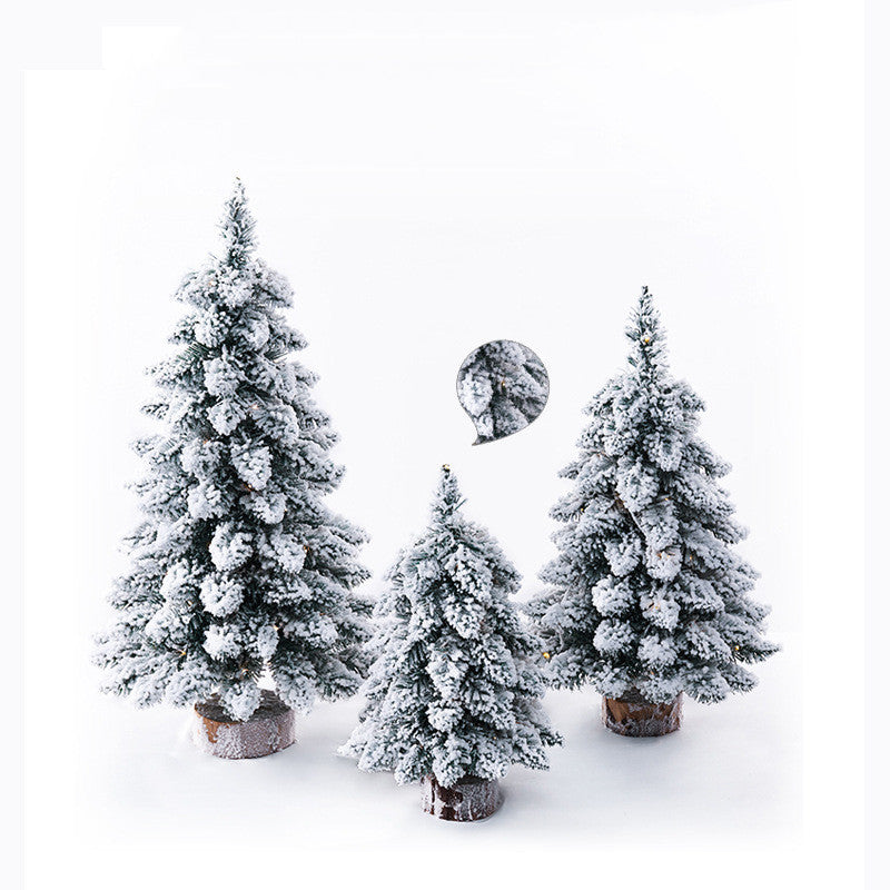 Mini Flocking Christmas Tree - Small Holiday Décor - Season's Greetings