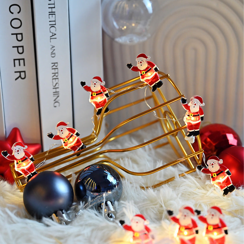 Christmas Santa Claus Decorative String Lights - Season's Greetings