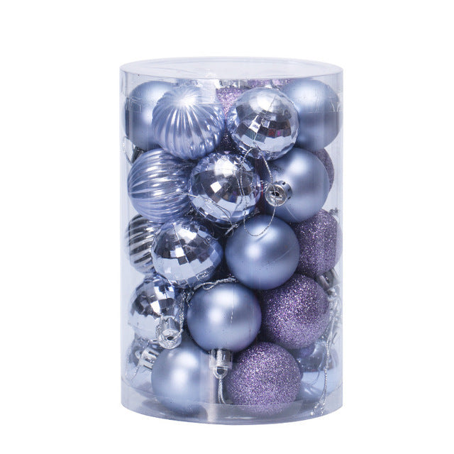 4-Piece 4cm Christmas Ball Set - Season's Greetings