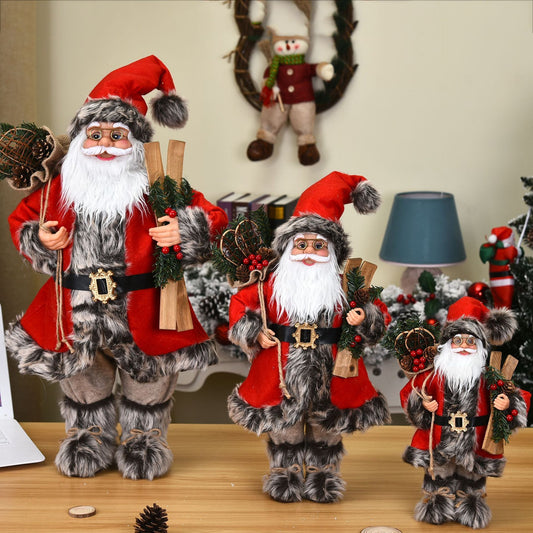 Red Santa Claus Christmas Decoration - Season's Greetings