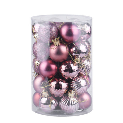 4-Piece 4cm Christmas Ball Set - Season's Greetings