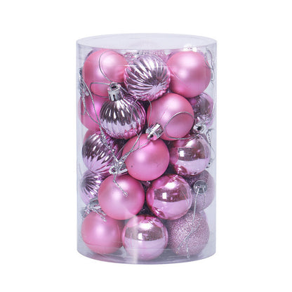 4-Piece 4cm Christmas Ball Set - Season's Greetings