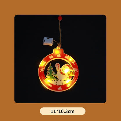 Festive Decorative String Lights - Christmas House & Tree Pendants - Season's Greetings