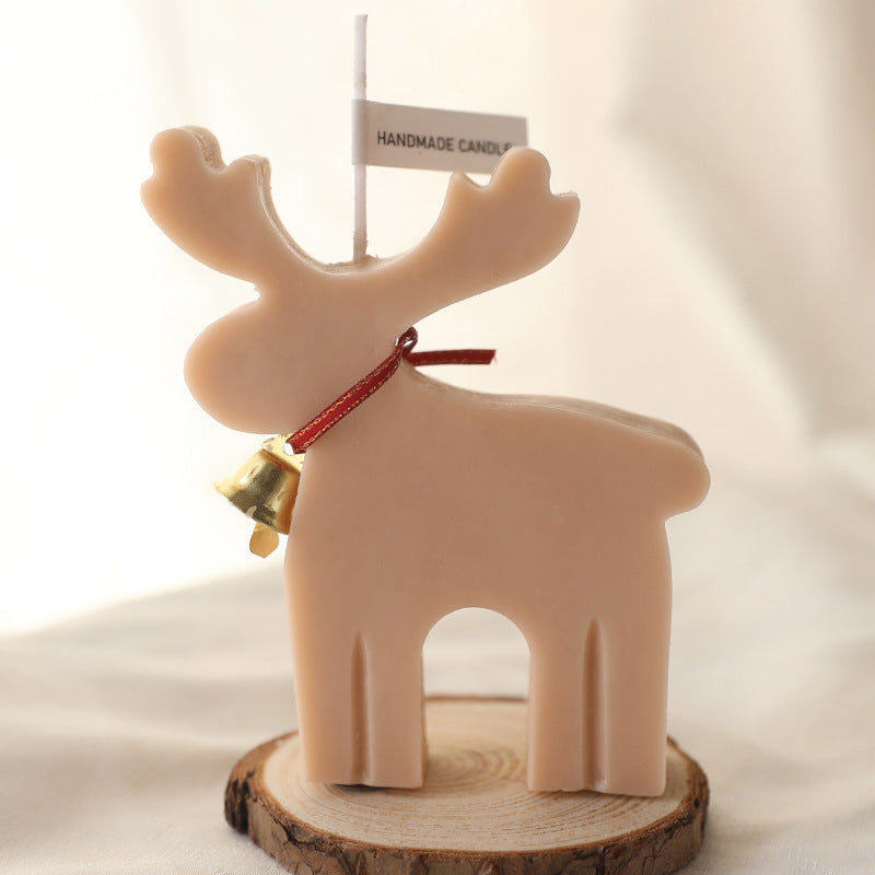 Little Deer Moose Christmas Candle - Season's Greetings