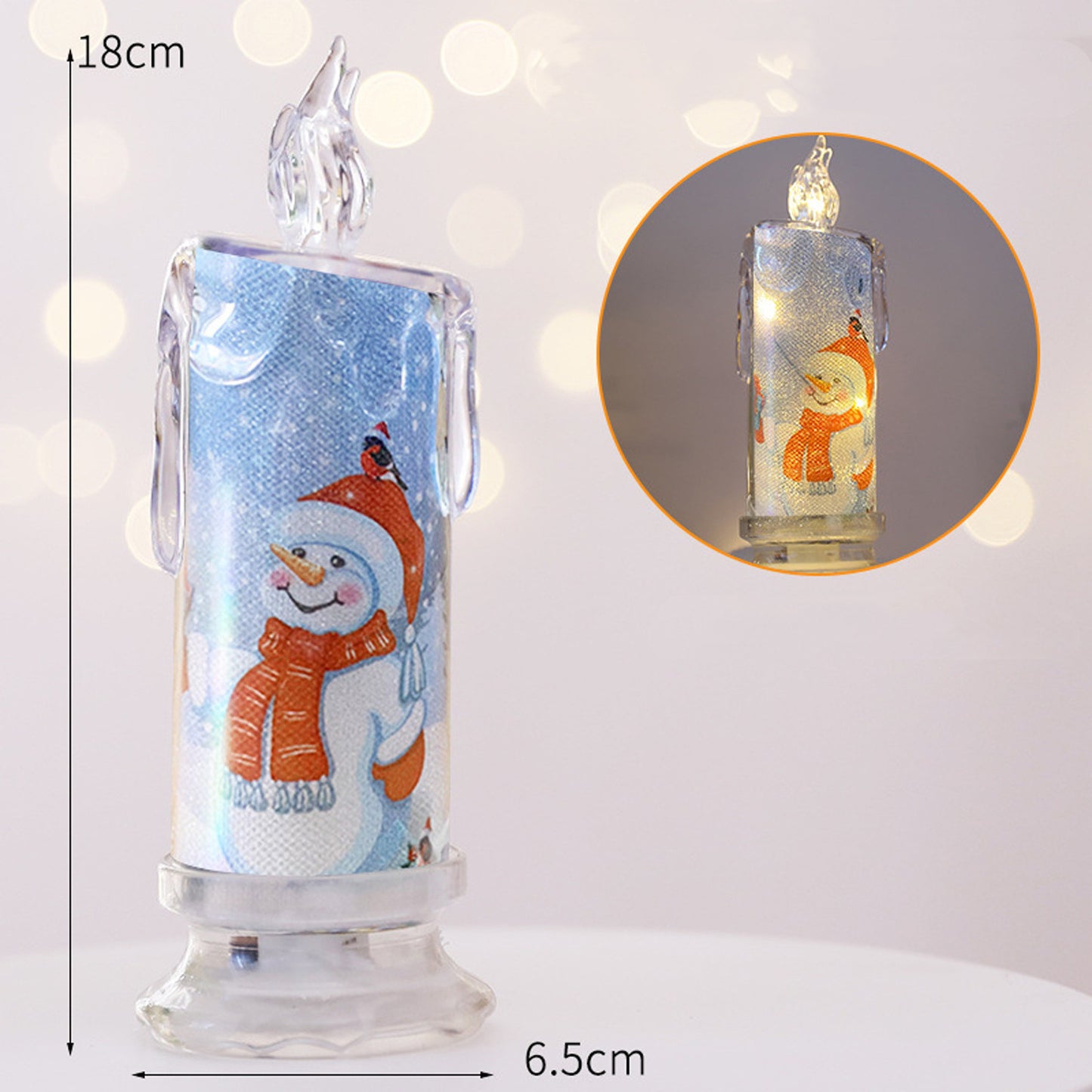 Christmas Transparent Electronic Candles Gifts