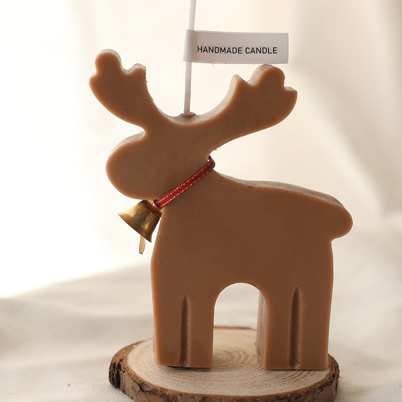 Little Deer Moose Christmas Candle - Season's Greetings