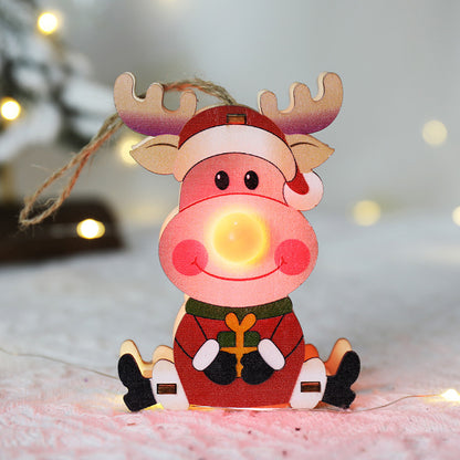 Luminous Wooden Christmas Ornaments - Season's Greetings