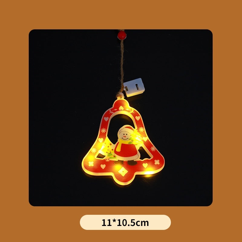 Festive Decorative String Lights - Christmas House & Tree Pendants - Season's Greetings