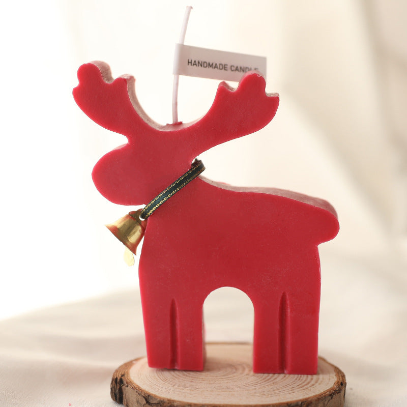 Little Deer Moose Christmas Candle - Season's Greetings