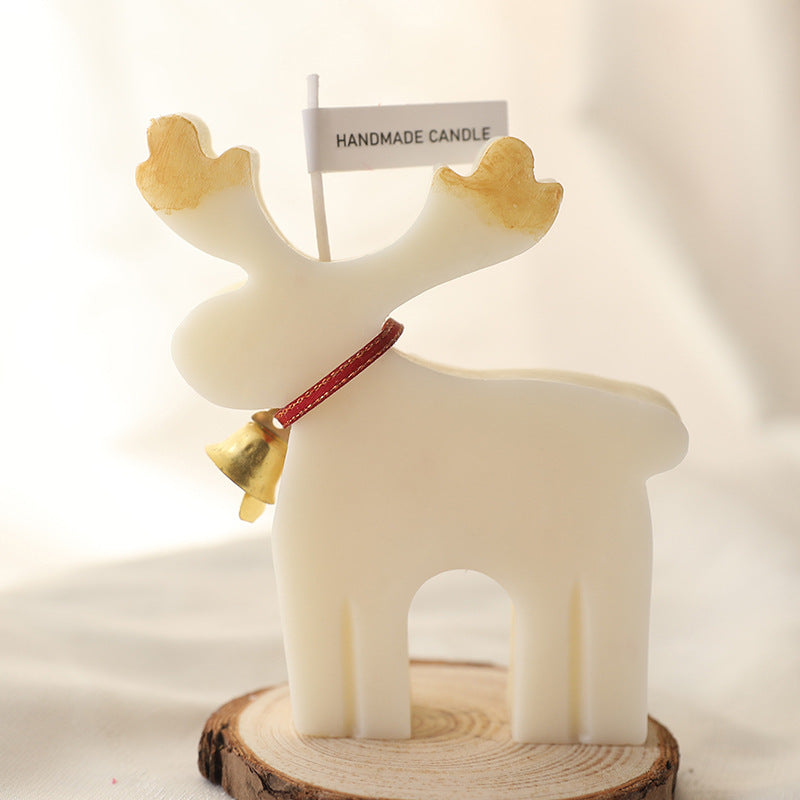 Little Deer Moose Christmas Candle - Season's Greetings