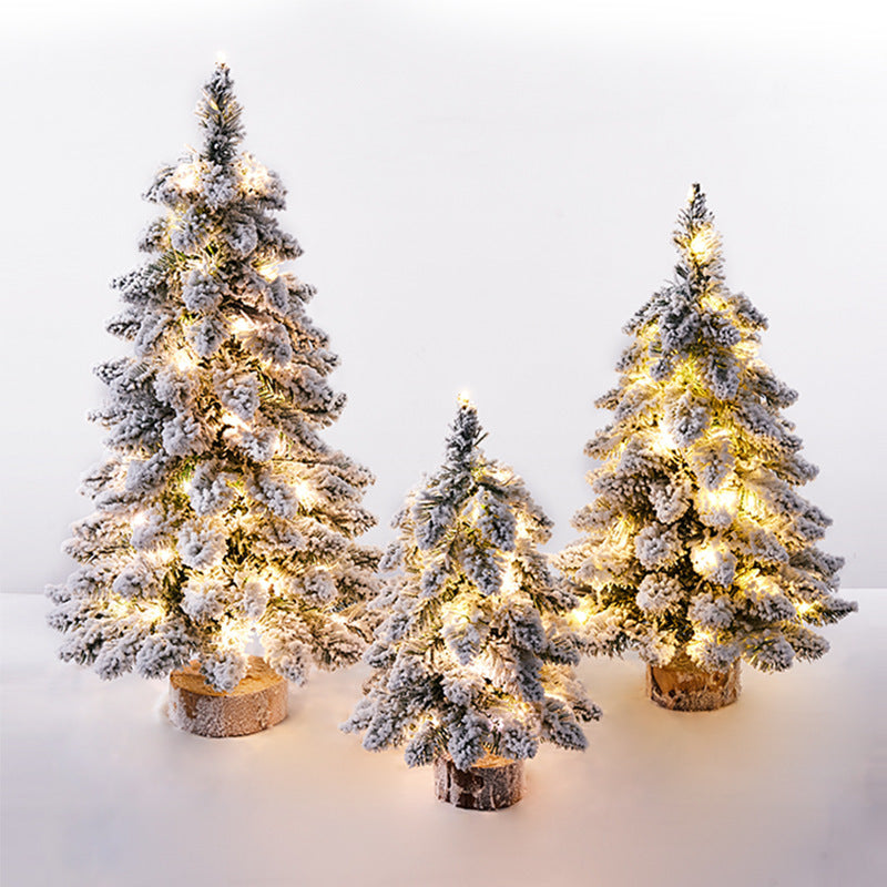 Mini Flocking Christmas Tree - Small Holiday Décor - Season's Greetings