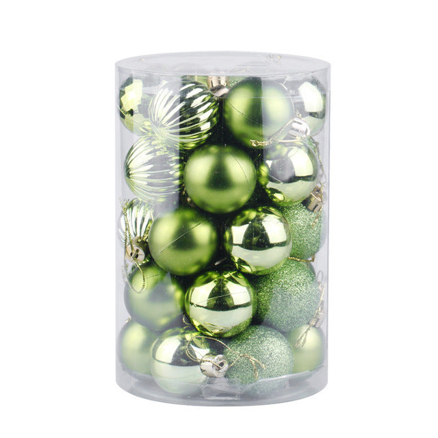 4-Piece 4cm Christmas Ball Set - Season's Greetings