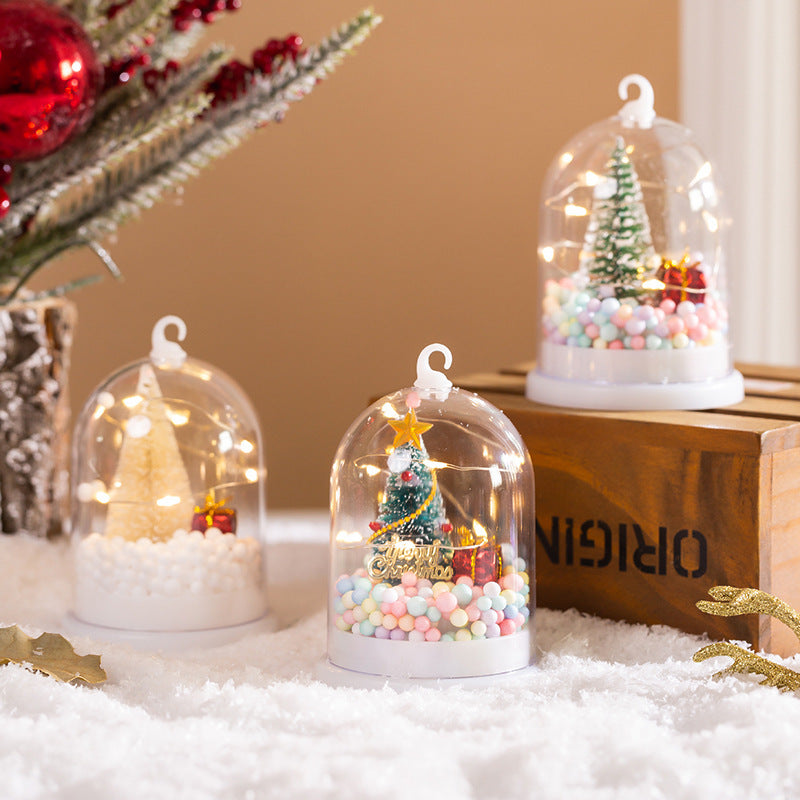 Silver Flower Christmas Tree Ornaments - Season's Greetings