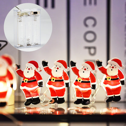 Christmas Santa Claus Decorative String Lights - Season's Greetings